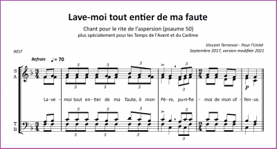 Pour L Unite Du Monde Par L Eglise Catholique Partitions Des Chants De Pour L Unite