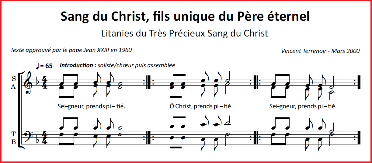 Pour L'Unité Du Monde Par L'Église Catholique – Partitions Des Chants ...